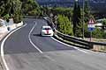 Peugeot 206 che sfiora il guard rail pilotata Lofreddo Gianni (II manche)